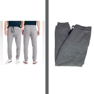 NEW Mens Nautica Midweight fleece jogger stone grey heather
